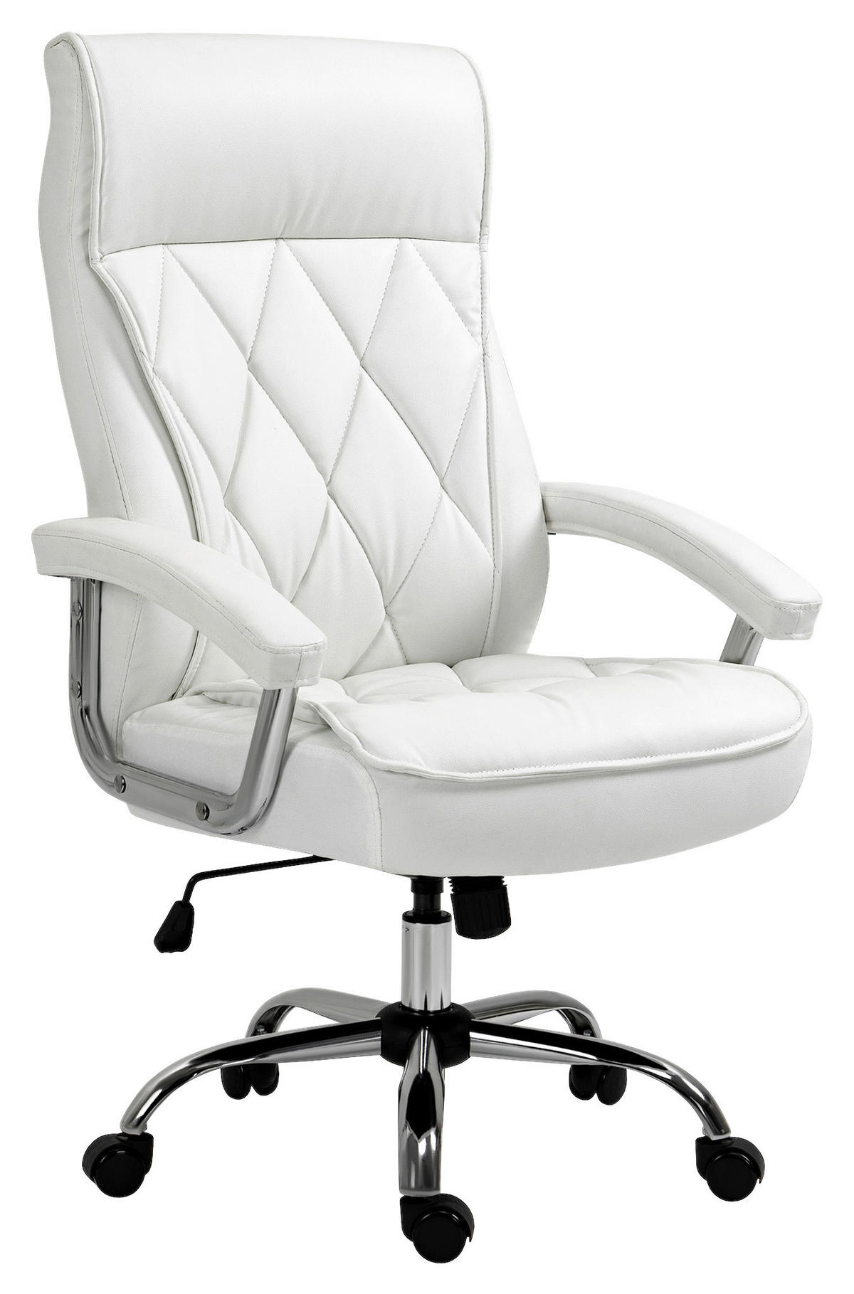 Drehstuhl 921-473WT weiß 921-473WT - weiß (66,00/121,00/69,00cm) - Vinsetto