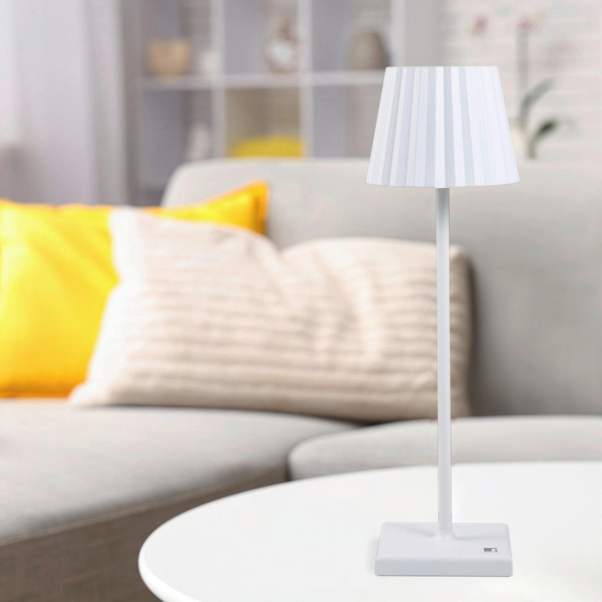 BERGNER LED-Tischleuchte weiß B/H: ca. 11,6x38 cm LINES - weiß (11,60/38,00cm) - BERGNER