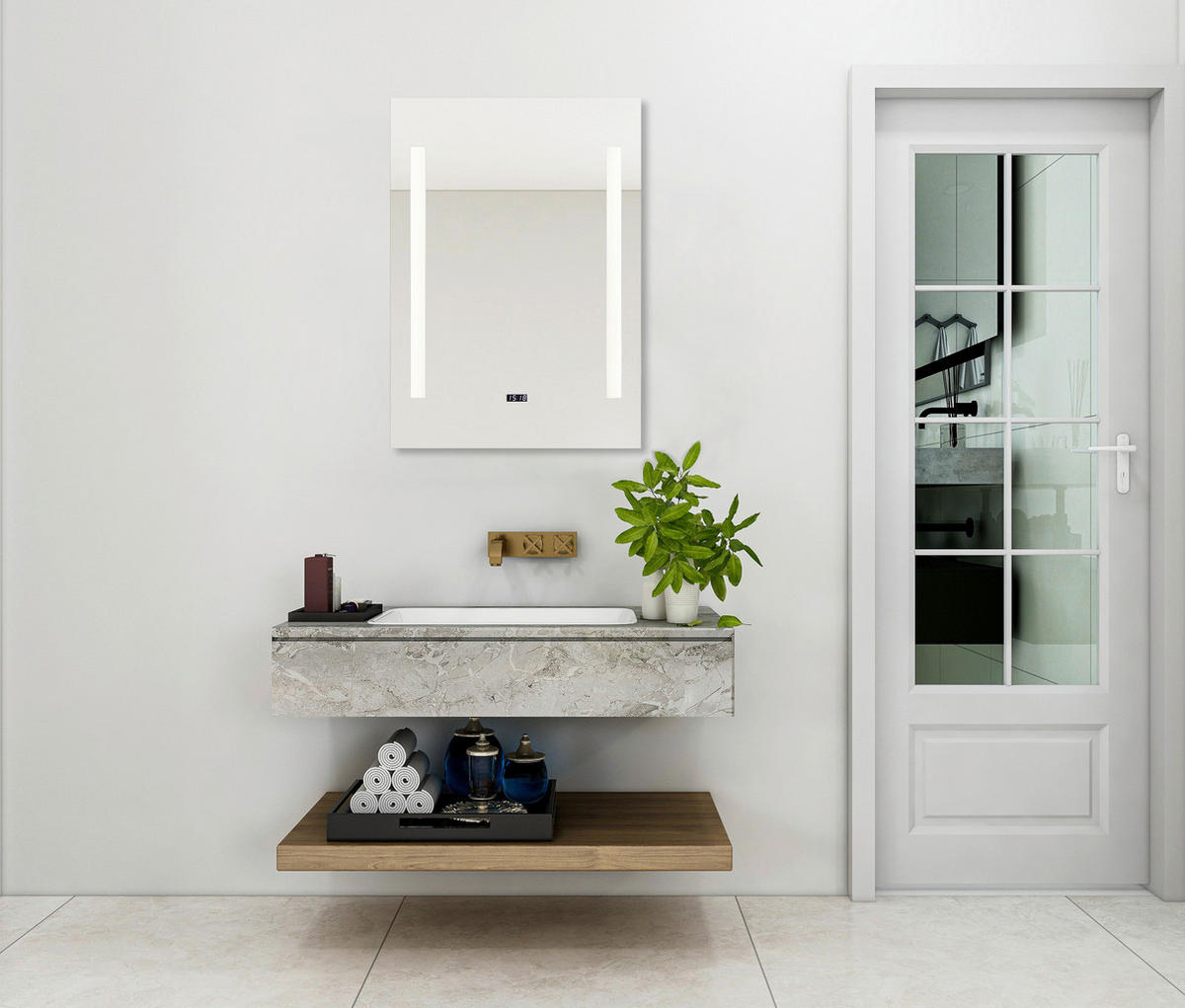 Mirrors&More Wandspiegel B/H/T: ca. 50x70x3,5 cm ILONKA - (50,00/70,00/3,50cm) - Mirrors&More