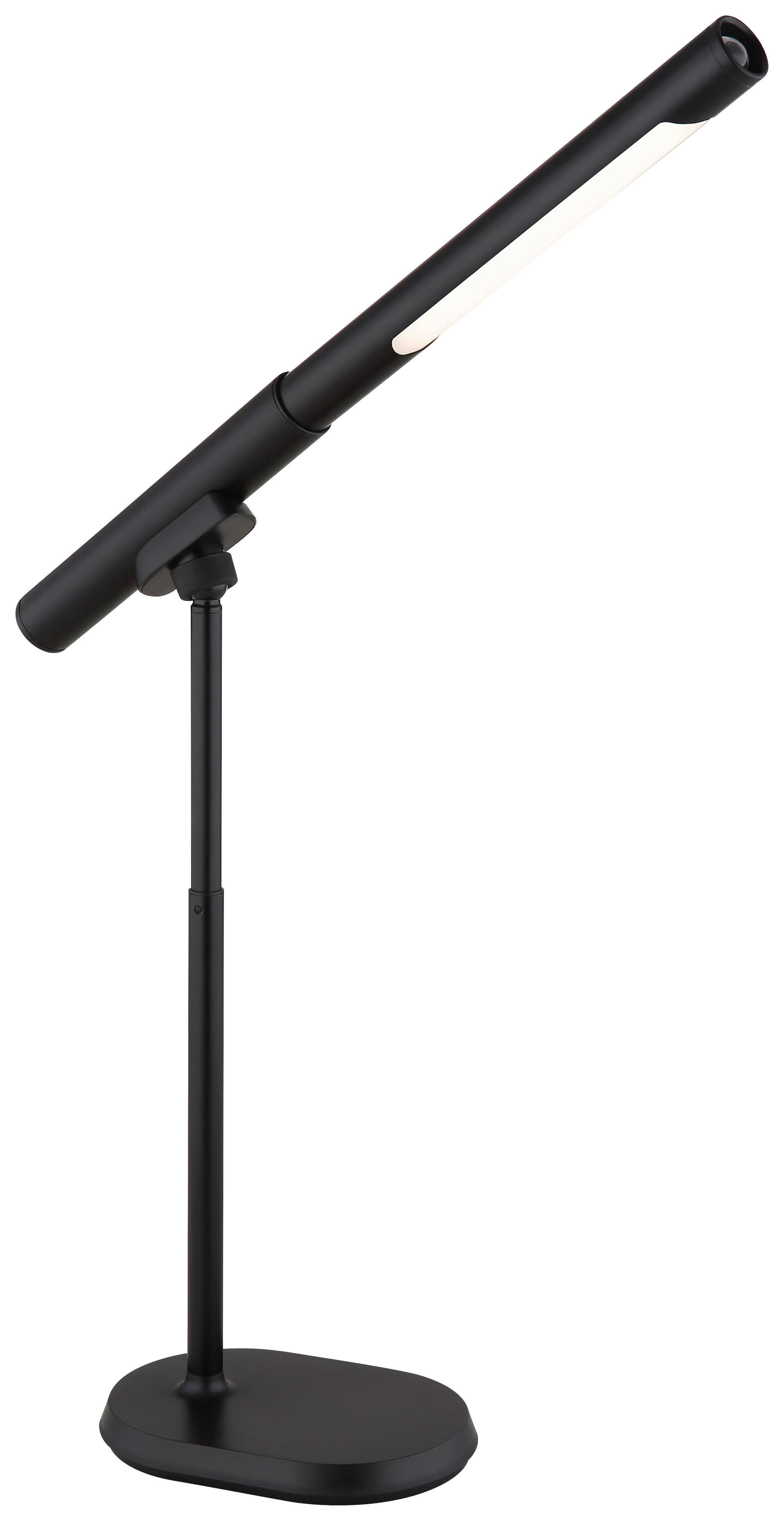 GLOBO LED-Tischleuchte Opal mattschwarz Metall Kunststoff B/H/T: ca. 40,4x44,5x10,9 cm 1 Brennstellen MILAN - Opal/mattschwarz (40,40/44,50/10,90cm) - GLOBO