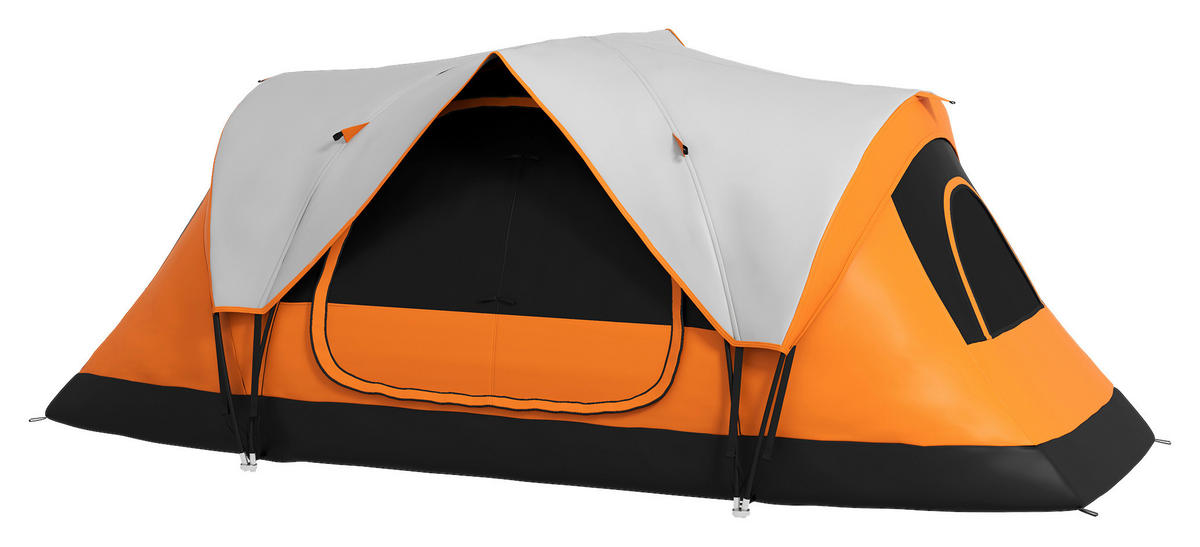 Outsunny Campingzelt B/H/L: ca. 215x180x450 cm Campingzelt - orange (450,00/215,00/180,00cm) - Outsunny