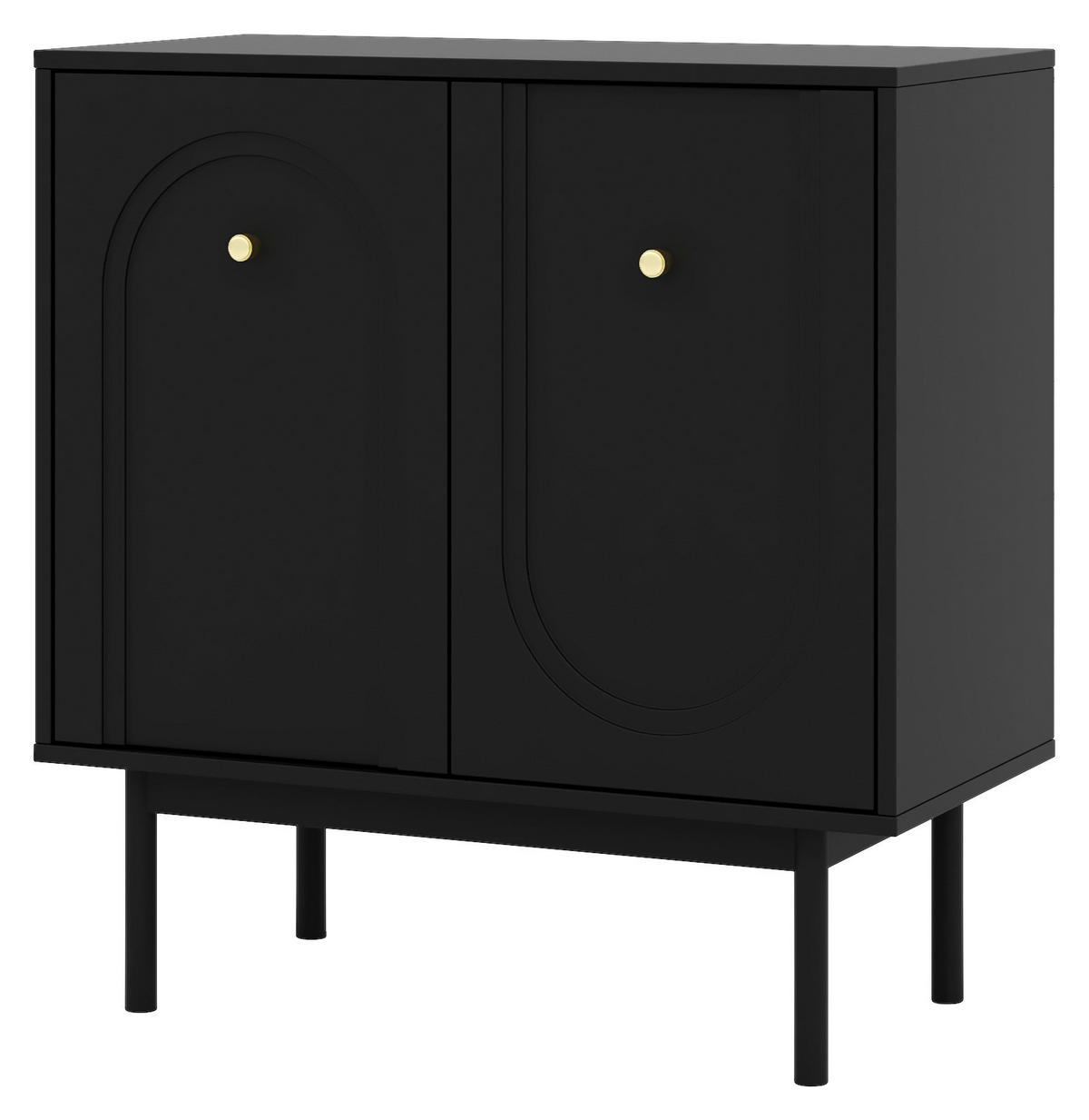 Kommode MAZOMA schwarz gold Optik B/H/T: ca. 79x82x39 cm MAZOMA - gold/schwarz (79,00/82,00/39,00cm) - WIPMEB