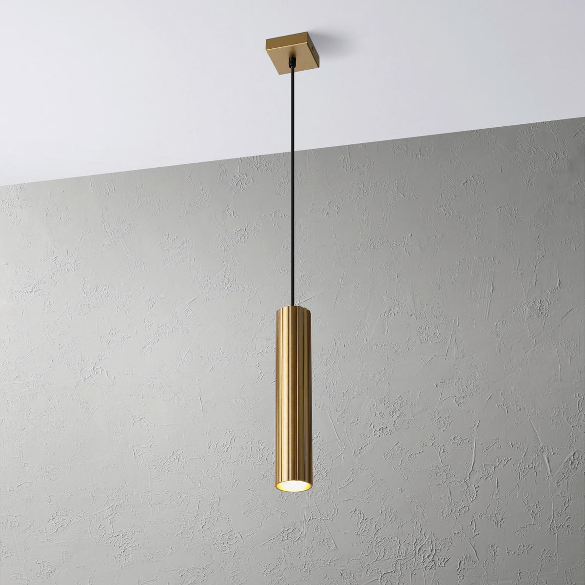 Lamkur Strahler gold Stahl B/H/L: ca. 6,5x118x6,5 cm 1 Brennstellen Prisma - gold (6,50/6,50/118,00cm) - Lamkur