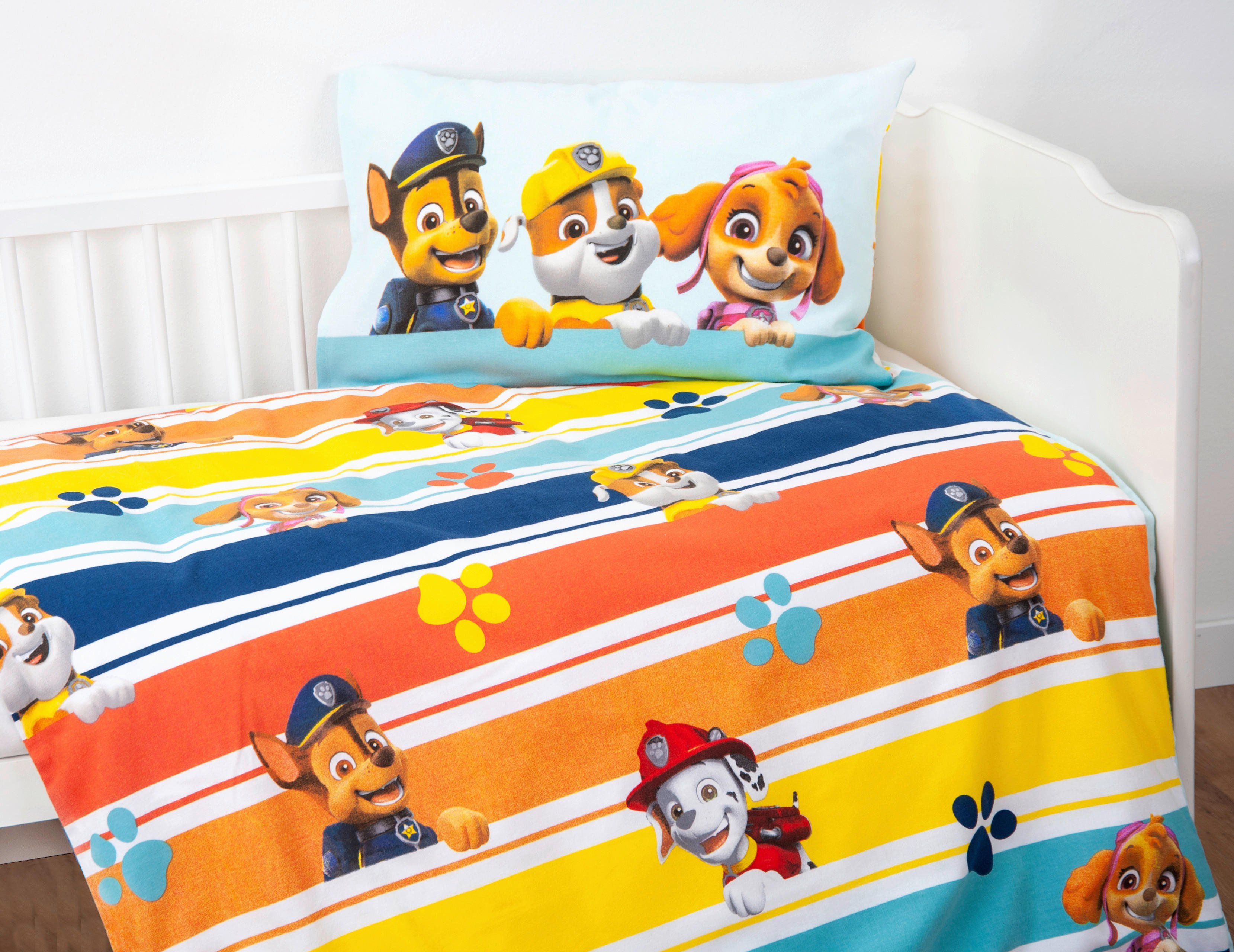 Flanell Bettwäsche Paw Patrol Flanell Multi Baumwolle B/L: ca. 100x135 cm Paw Patrol - Multi (100,00/135,00cm)