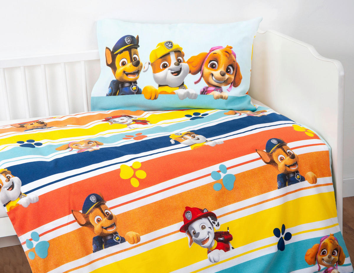 Flanell Bettwäsche Paw Patrol Flanell Multi Baumwolle B/L: ca. 100x135 cm Paw Patrol - Multi (100,00/135,00cm)