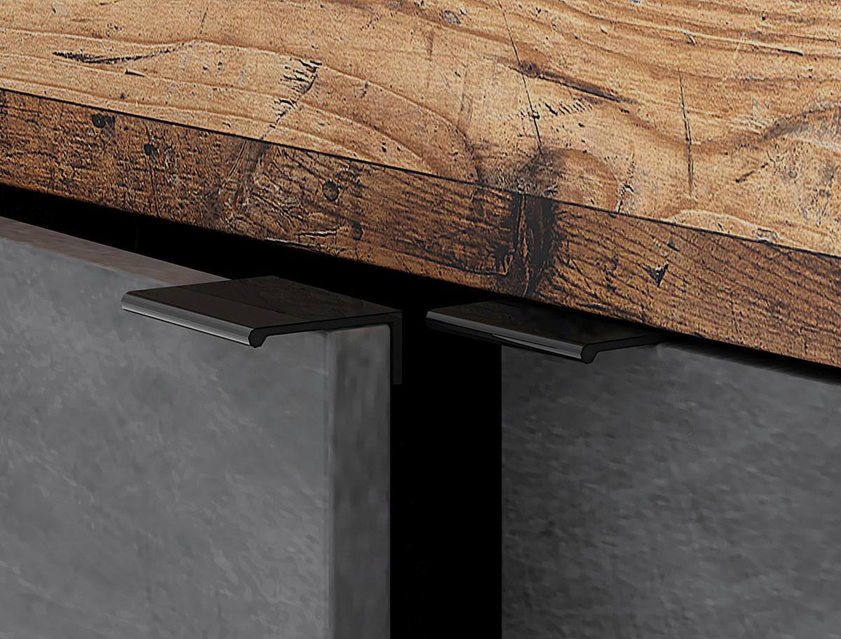 Kommode LUNEA Eiche Old Wood dunkel Nachbildung Eiche Matera Nachbildung B/H/T: ca. 180x86x41,7 cm LUNEA - Eiche (180,00/86,00/41,70cm) - WIPMEB