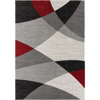 Merinos Teppich Thales grau B/L: ca. 200x280 cm Thales - rot/grau (200,00/280,00cm) - Merinos