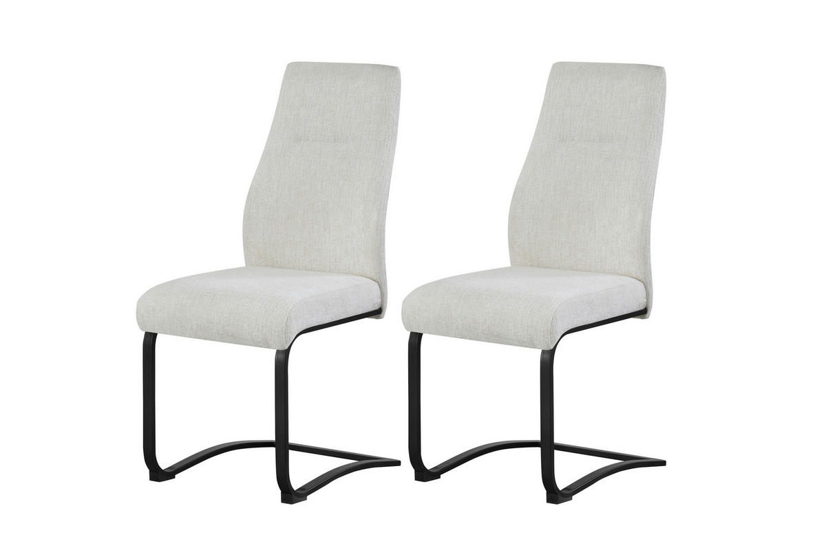 Schwingstuhl TINA, 2er Set creme schwarz B/H/T: ca. 43x98x59 cm TINA, 2er Set - creme/schwarz (43,00/98,00/59,00cm) - xonox.home