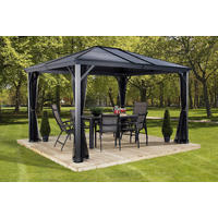 Sojag Pavillon Ventura anthrazit Stahl B/H/L: ca. 296x260x296 cm Ventura - anthrazit (296,00/296,00/260,00cm) - Sojag