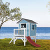 AXI Spielhaus Lodge XL blau B/H/T: ca. 240x189x167 cm Lodge XL - blau/weiß (240,00/189,00/167,00cm) - AXI