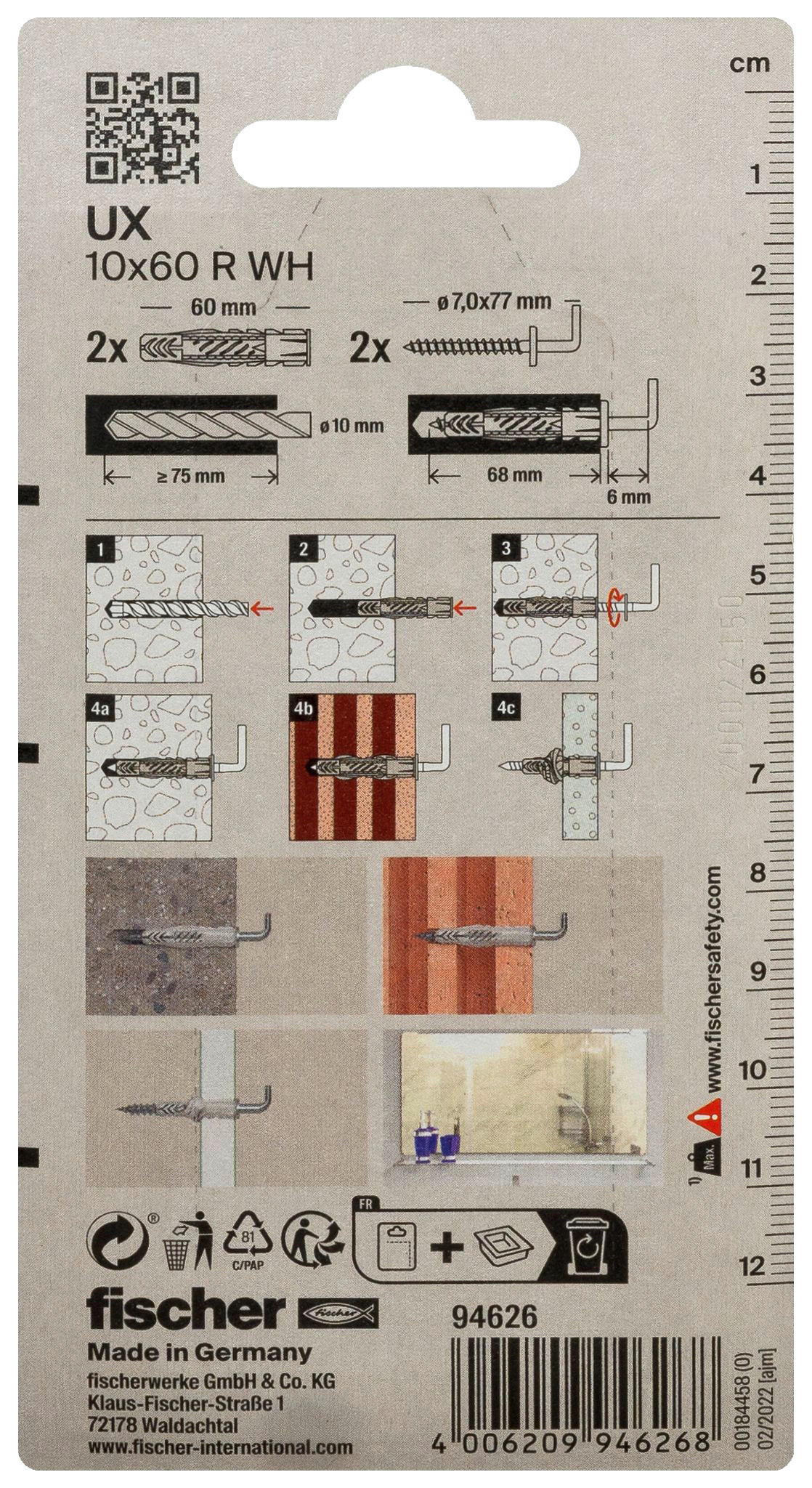 fischer Dübel- und Hakenset Dübel-/u.Winkelhakenset_fischer - fischer