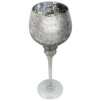 POCOline Windlicht silber Glas Windlicht_Crackle - silber - POCOline