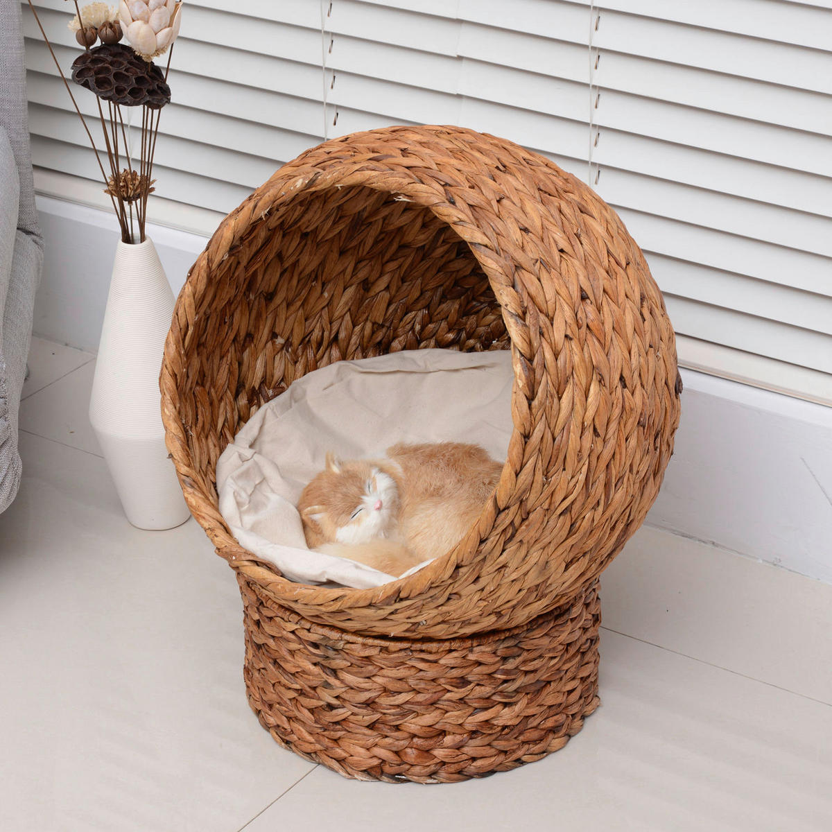 PawHut Katzenkorb braun Metall B/H/L: ca. 33x52x42 cm Katzenkorb - braun (42,00/33,00/52,00cm) - PawHut
