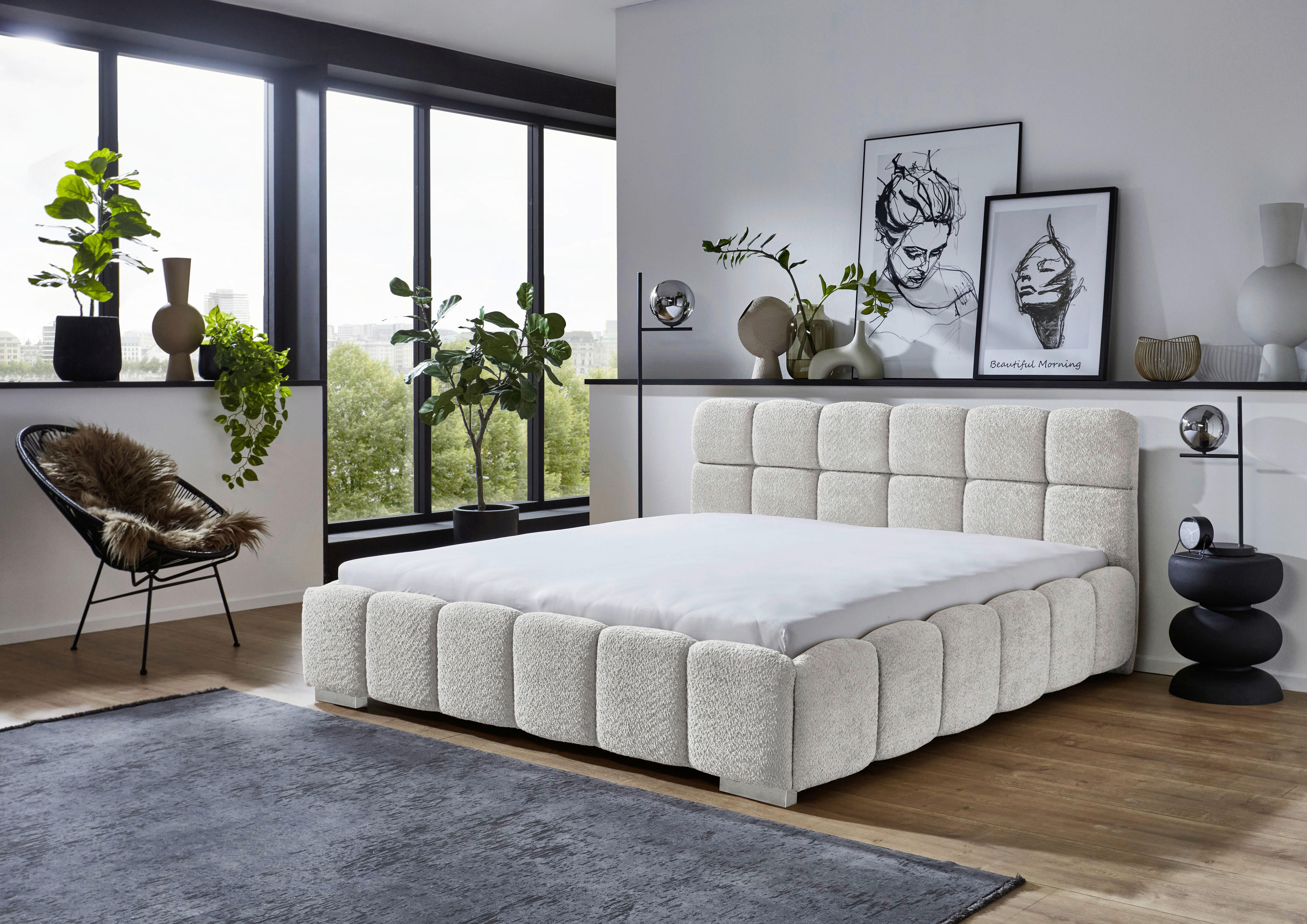 Polsterbett Bubble creme Bubble - creme (200,00/95,00/220,00cm)