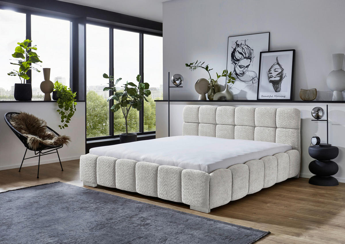 Polsterbett Bubble creme Bubble - creme (200,00/95,00/220,00cm)
