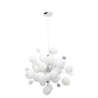 Näve Leuchten Pendelleuchte 7026423 weiß Metall Glas B/H/T: ca. 65x150x65 cm G9 10 Brennstellen Explosion - weiß (65,00/150,00/65,00cm) - Näve Leuchten