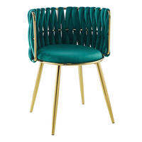 Stuhl Milla 100 2er-Set grün Microfaser B/H/T: ca. 57x80x53 cm Milla 100 2er-Set - gold/grün (57,00/80,00/53,00cm) - 360 Living