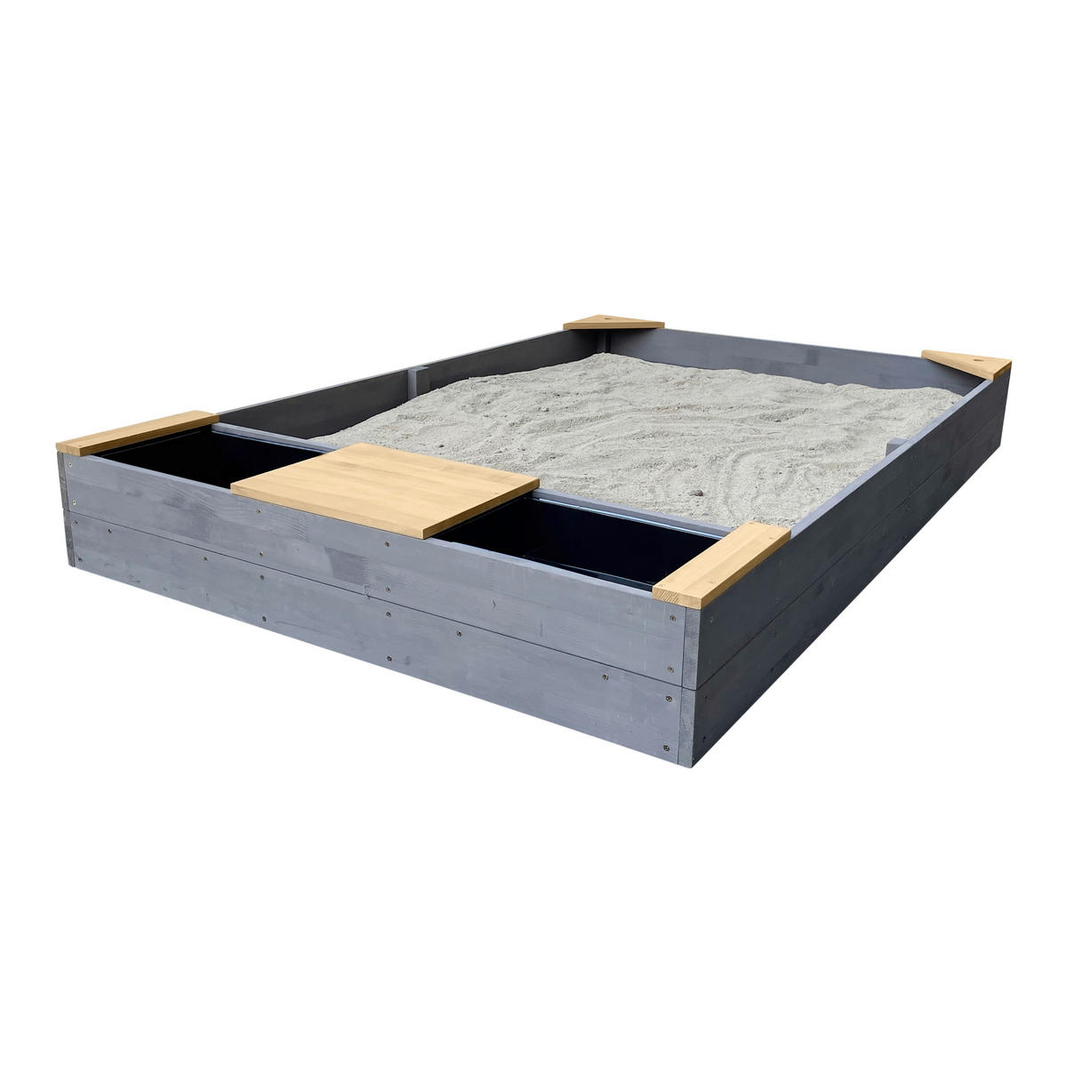 AXI Sandkasten Kelly grau B/H/T: ca. 115x21,8x180 cm Kelly - braun/grau (115,00/21,80/180,00cm) - AXI