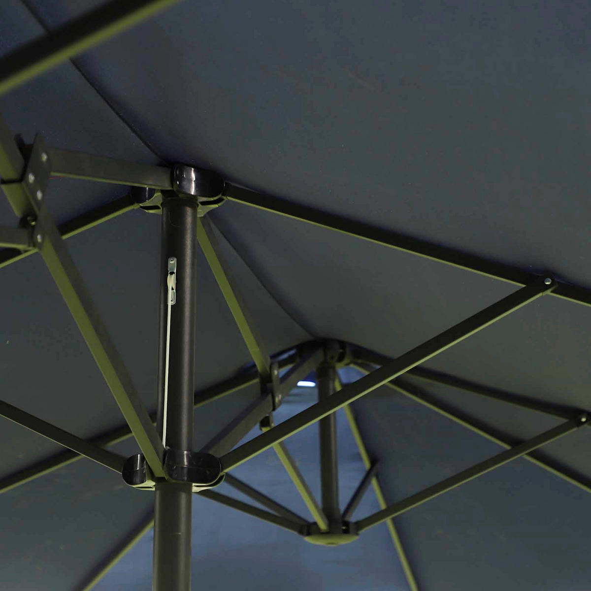 Outsunny Sonnenschirm blau Stahl B/H/L: ca. 270x240x460 cm Sonnenschirm - blau (460,00/270,00/240,00cm) - Outsunny