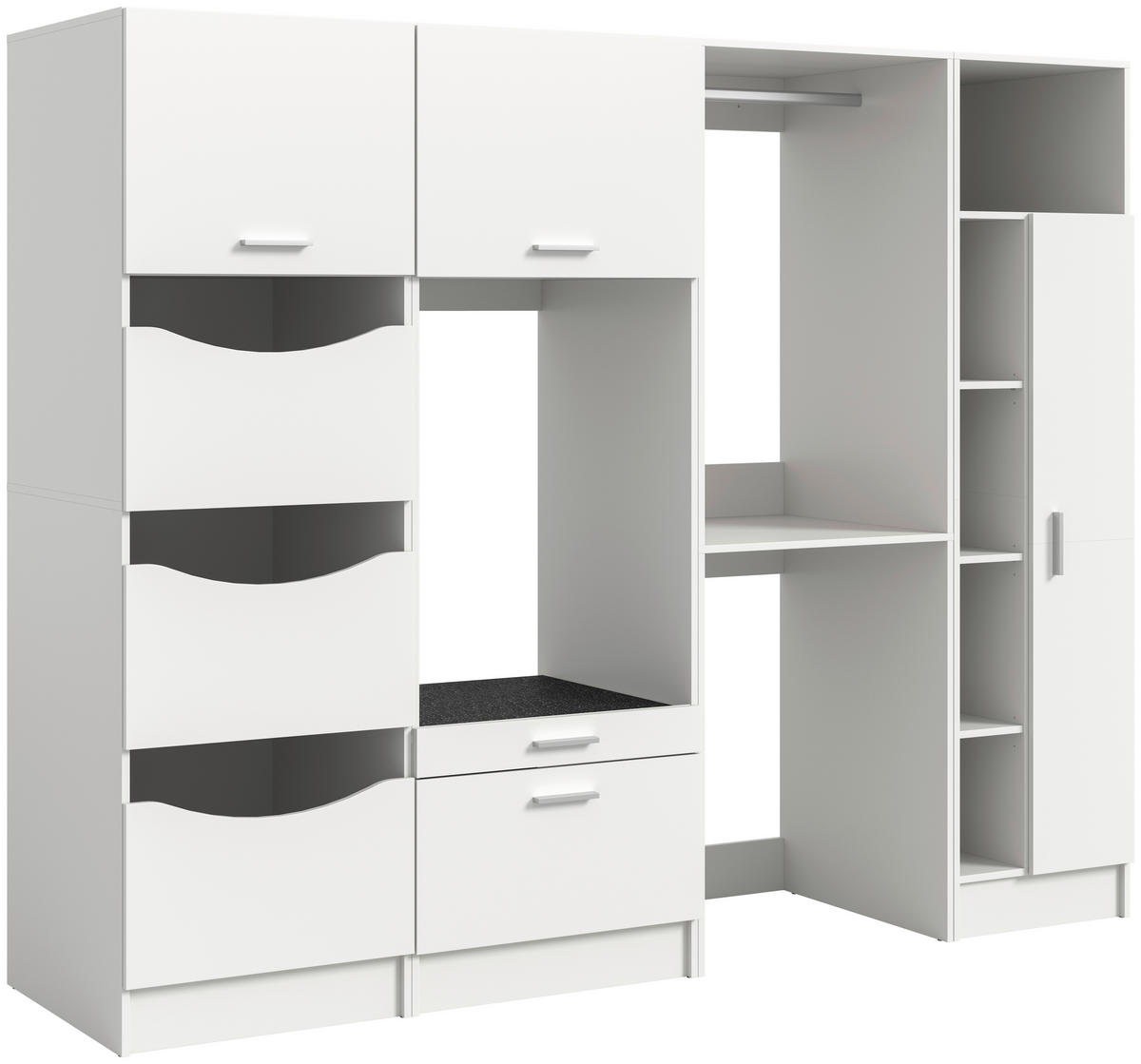Waschmaschinenumbauschrank Free weiß B/H/T: ca. 198x195x68 cm Free - weiß (198,00/195,00/68,00cm) - xonox.home