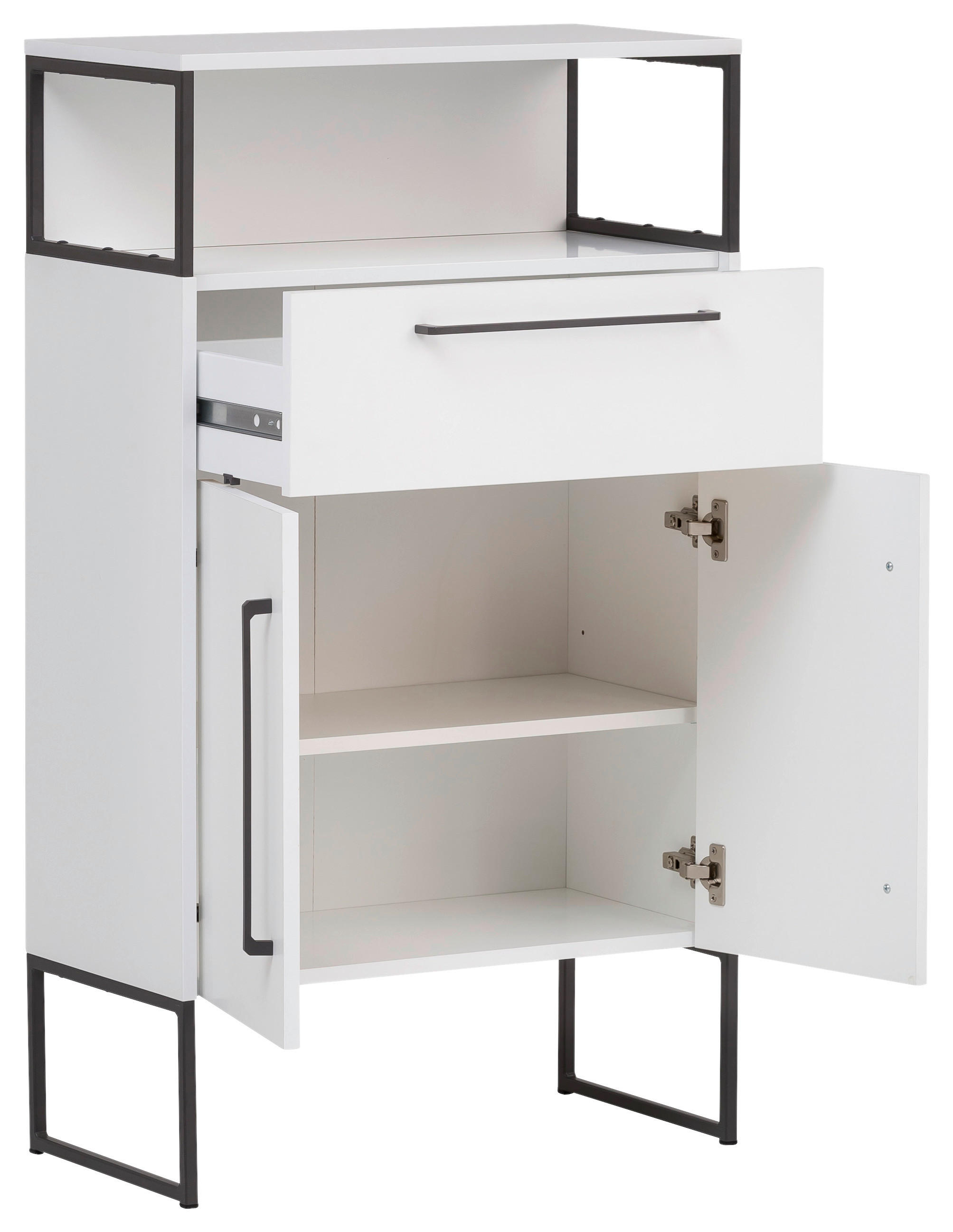 Midischrank Limone weiß B/H/T: ca. 65,2x112,6x33,1 cm Limone - weiß (65,20/112,60/33,10cm) - Möbelpartner