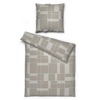 Microfaser Bettwäsche Bettwäsche_Microfaser kariert beige - beige (135,00/200,00cm) - Sensation