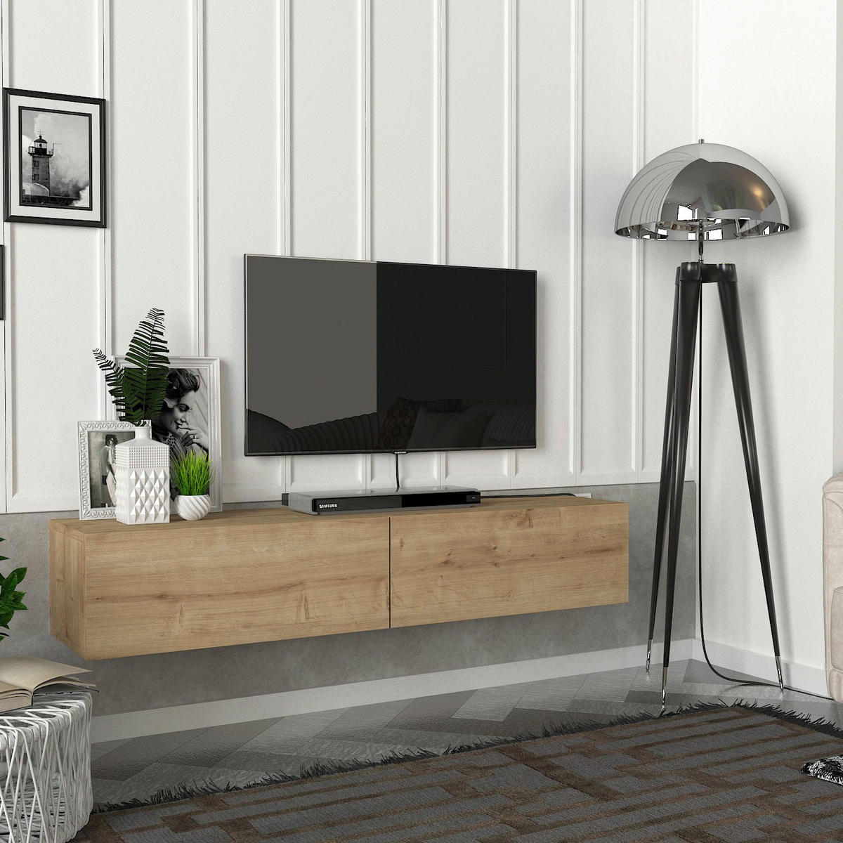 TV-Lowboard Aristo Saphir Nachbildung B/H/T: ca. 135x25x31,6 cm Aristo - Saphir (135,00/25,00/31,60cm) - moebel17