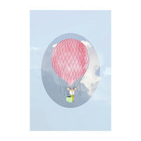Komar Poster Happy Balloon Blue Luftballons B/L: ca. 50x70 cm Happy Balloon Blue - (50,00/70,00cm) - Komar