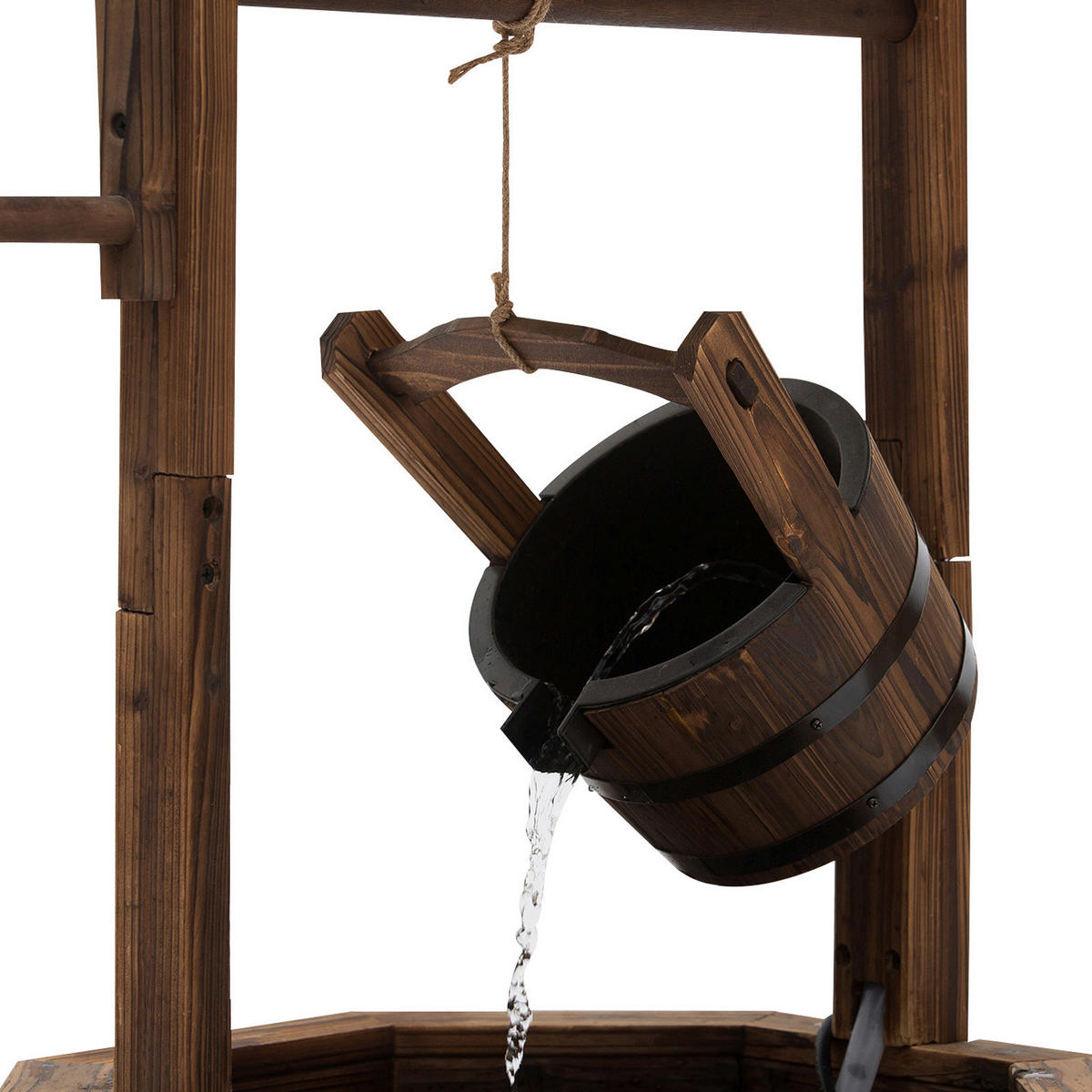 Outsunny Brunnen schwarz B/H/L: ca. 57x118x68 cm Gartenbrunnen - schwarz (68,00/57,00/118,00cm) - Outsunny