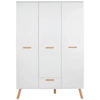 Kleiderschrank Mats weiß B/H/T: ca. 130x190x60 cm Mats - weiß (130,00/190,00/60,00cm) - Trendteam