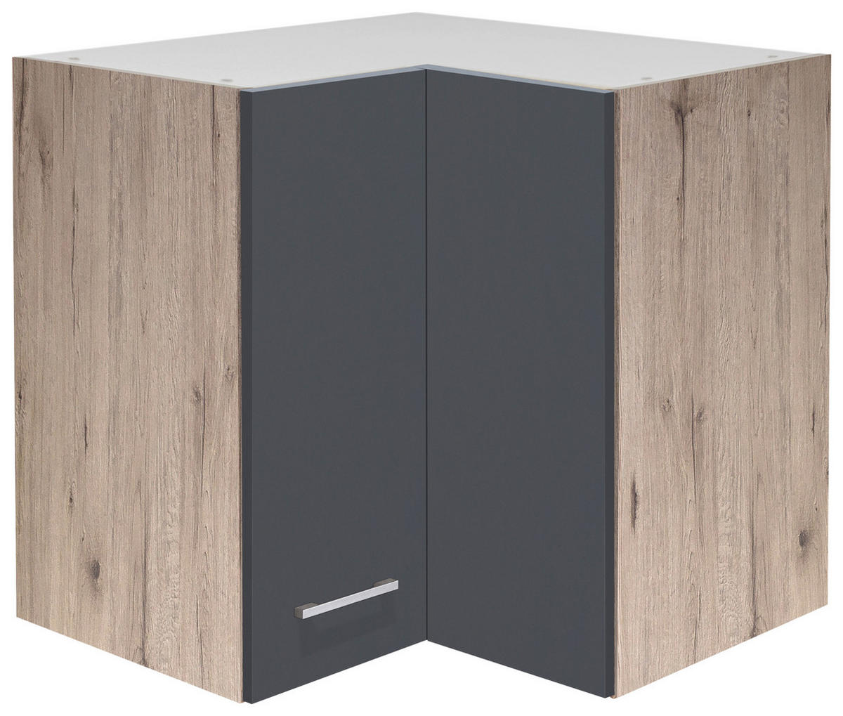 Eckhängeschrank Morena grau matt B/H/T: ca. 60x54,8x32 cm Morena - Eiche/Basalt (60,00/54,80/32,00cm) - Flex-Well