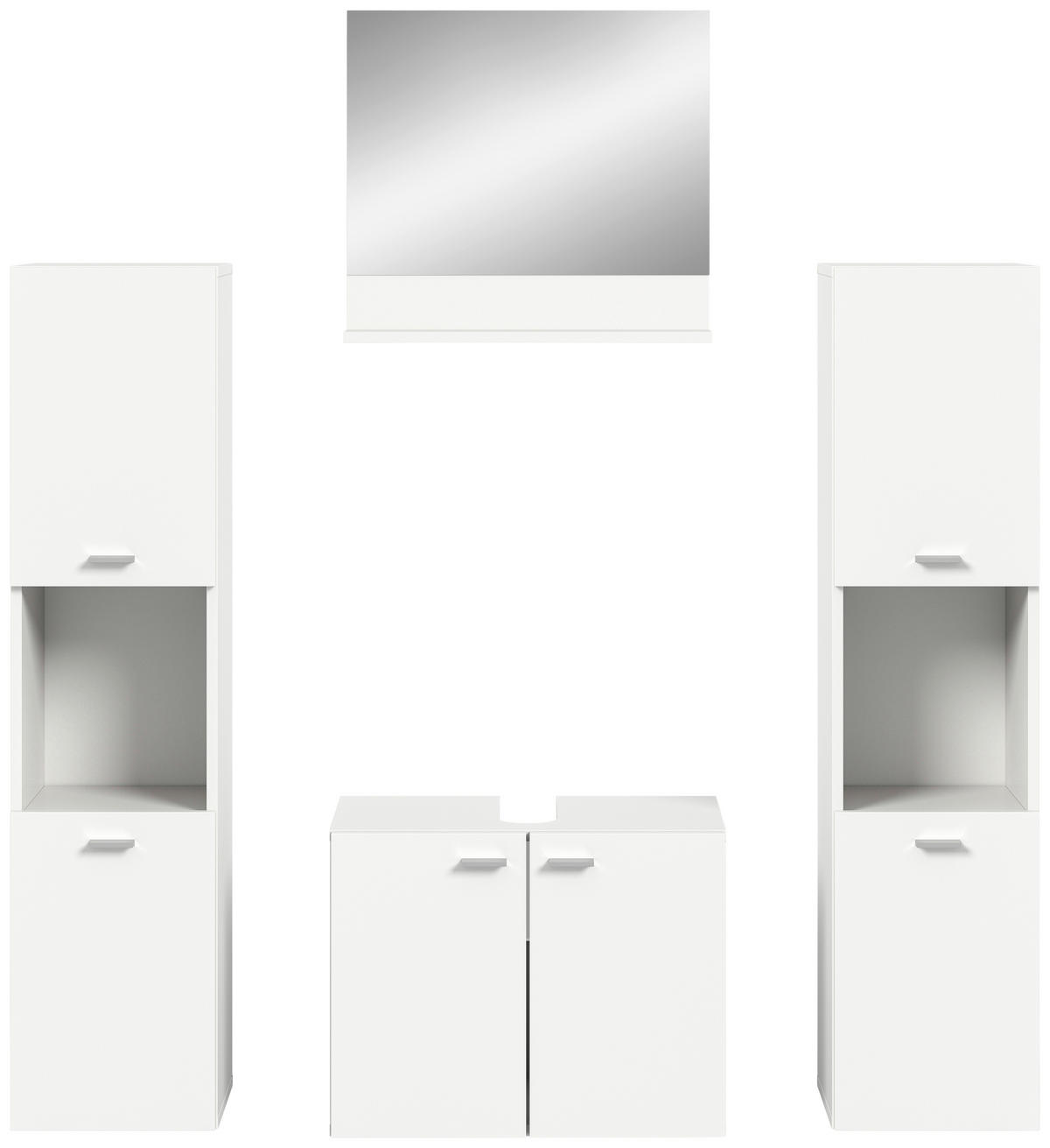 Badezimmer-Set BOSTON weiß B/H/T: ca. 137x186x33 cm BOSTON - weiß (137,00/186,00/33,00cm) - xonox.home