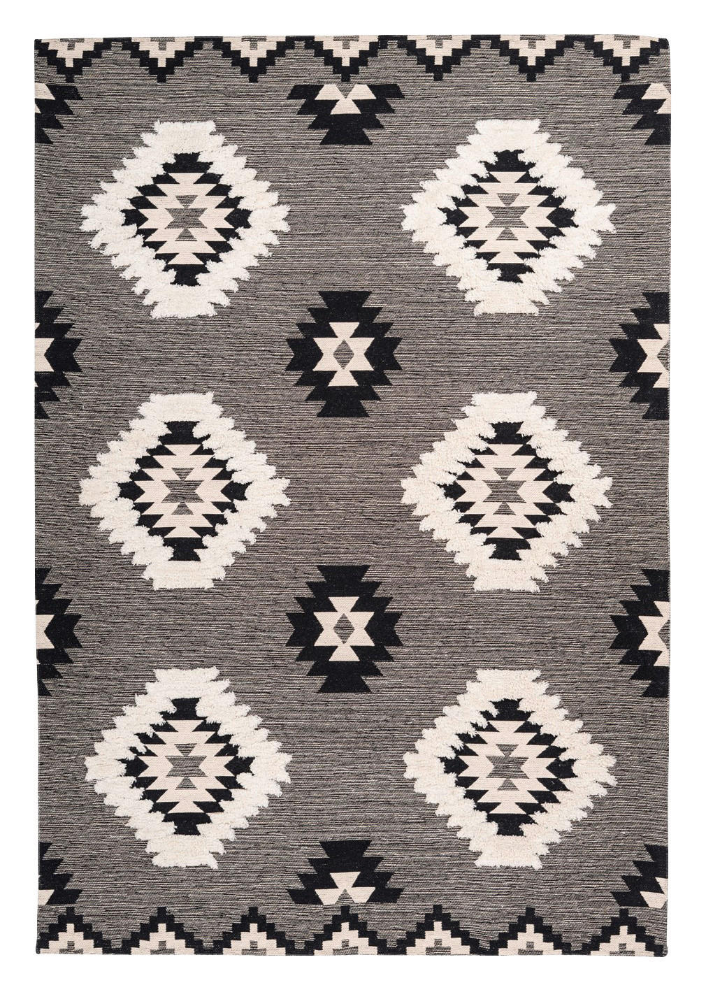 Arte Espina Kurzflorteppich Ethnie 425 grau B/H/L: ca. 160x1x230 cm Ethnie 425 - grau (230,00/160,00/1,00cm) - Arte Espina