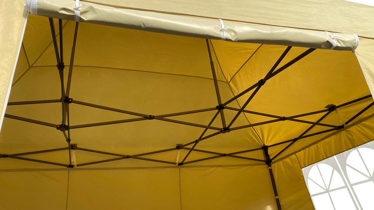 Grasekamp Faltpavillon Modena beige Polyester-Mischgewebe B/H/L: ca. 450x320x300 cm Modena - beige/schwarz (300,00/450,00/320,00cm) - Grasekamp