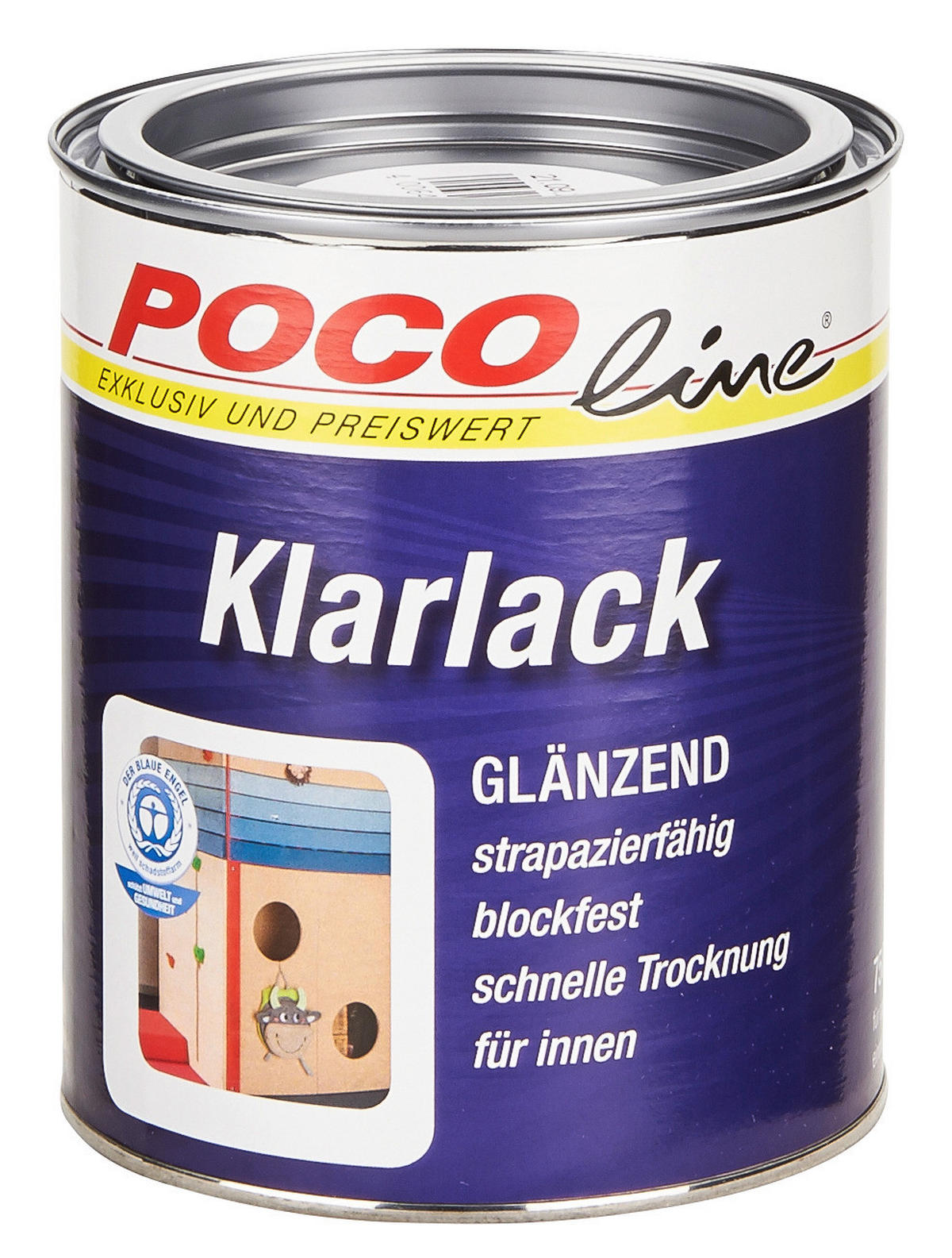 POCOline Acryl Klarlack farblos glänzend ca. 0,75 l Klarlack_Acryl_2in1 750ml - farblos (750ml) - POCOline