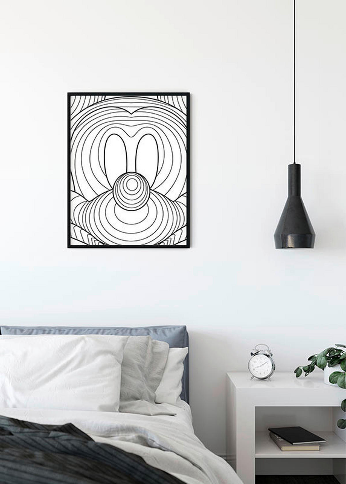 Komar Poster Mickey Mouse Lines Disney B/L: ca. 40x50 cm Mickey Mouse Lines - (40,00/50,00cm) - Komar