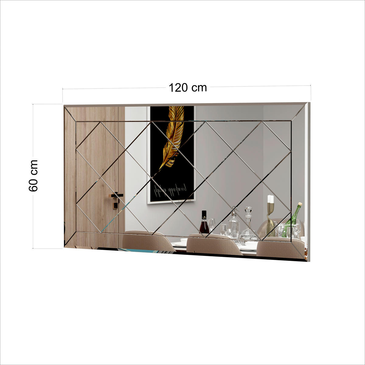 moebel17 Wandspiegel Pauli transparent Glas B/H/T: ca. 120x60x2,2 cm Pauli - transparent (120,00/60,00/2,20cm) - moebel17