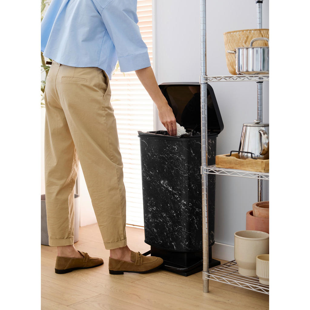 Thumbnail - Treteimer schwarz B/H/L: ca. 29x67x35 cm