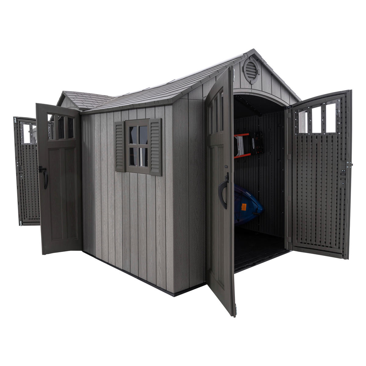 Lifetime Gerätehaus Neptun grau B/H/L: ca. 610x241x243 cm Neptun - grau (243,00/610,00/241,00cm) - Lifetime