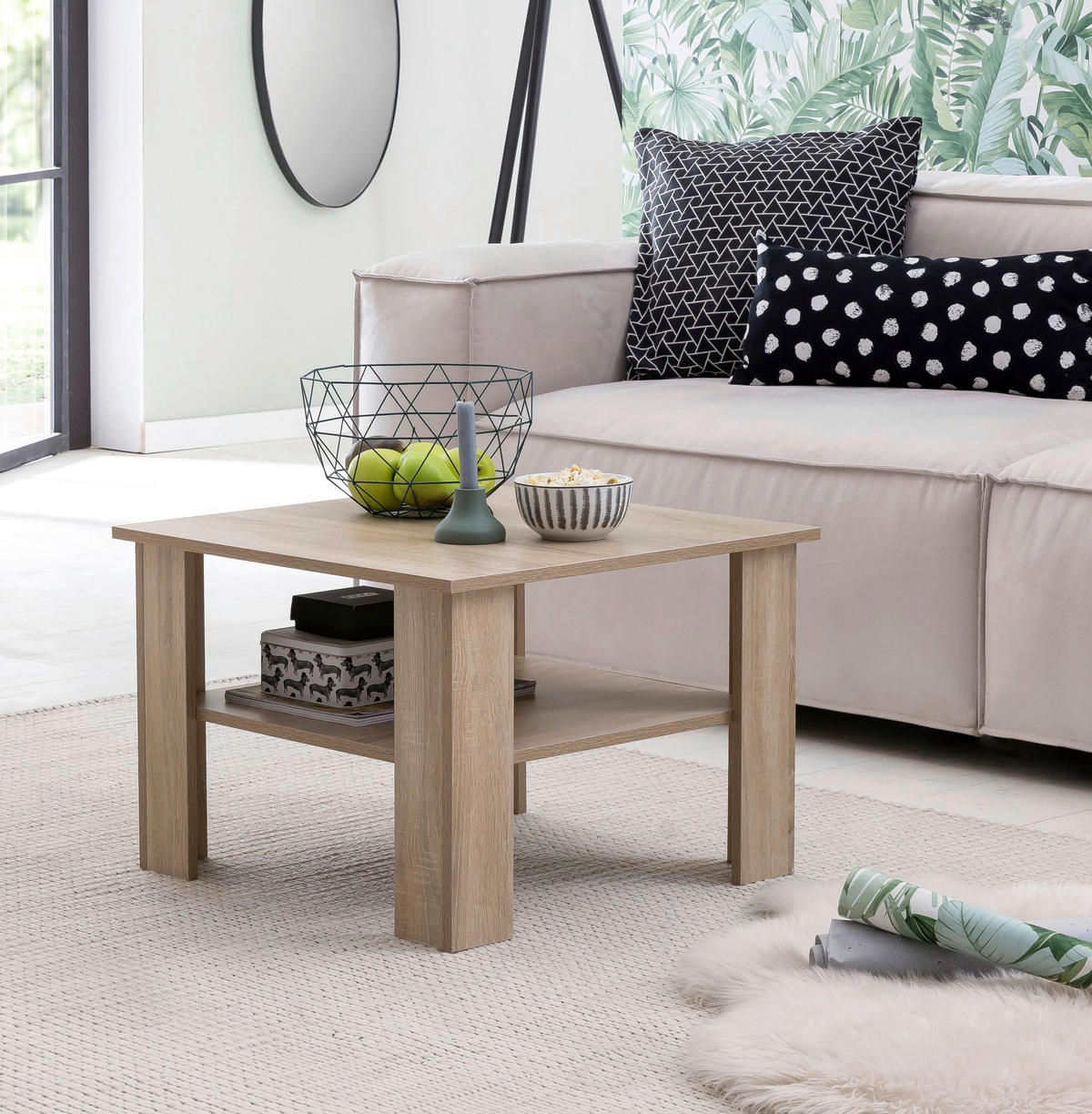 Couchtisch braun B/H/T: ca. 60x42x60 cm Couchtisch - braun (60,00/42,00/60,00cm) - Wohnling