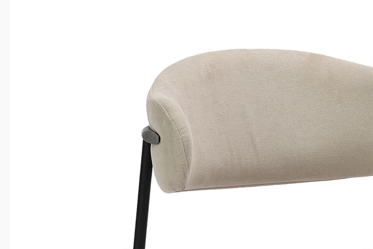 Stuhl JERSEY 2er-Set. taupe Webstoff B/H/T: ca. 58x78x54,5 cm JERSEY 2er-Set. - schwarz/taupe (58,00/78,00/54,50cm) - byLIVING