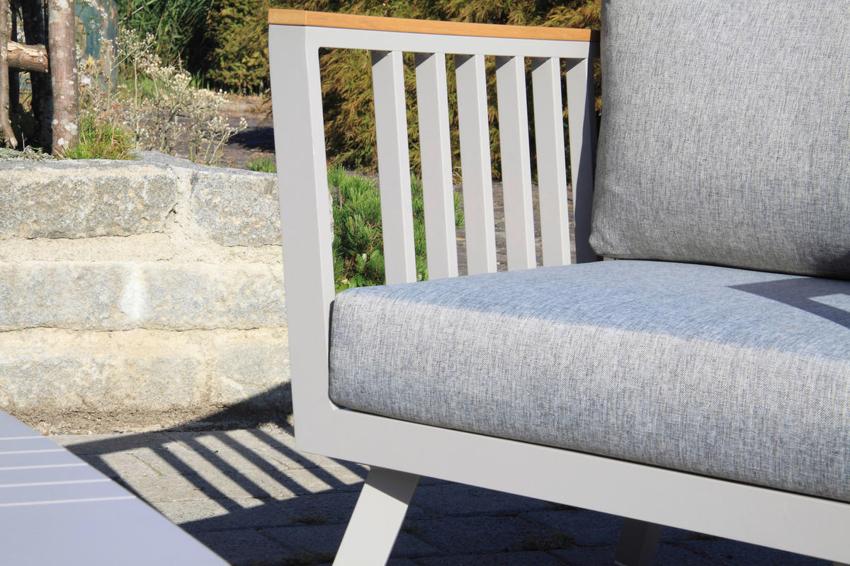 Acamp Loungeset Gondola grau Aluminium B/H/T: ca. 175x70x80 cm Gondola - grau (175,00/70,00/80,00cm) - Acamp