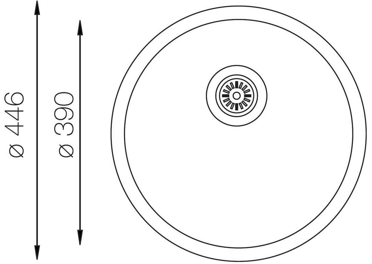 Respekta Einbauspüle Portland 446 Edelstahl Edelstahl T/D: ca. 17x44,6 cm Portland 446 - Edelstahl (44,60cm) - Respekta