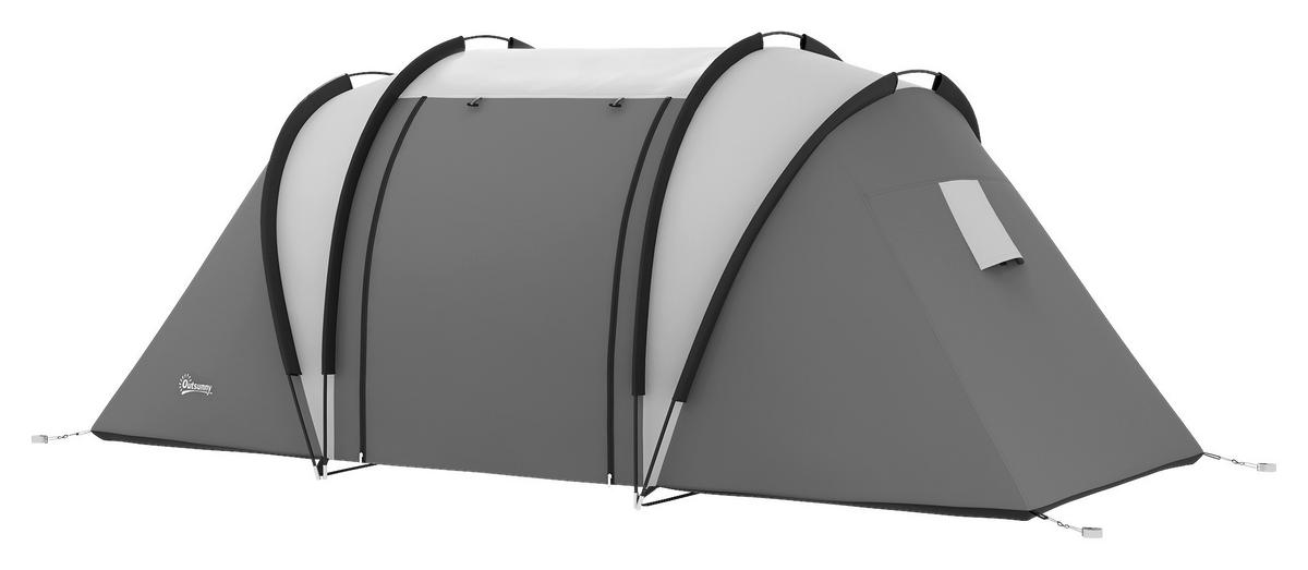 Outsunny Tunnelzelt B/H/L: ca. 220x180x450 cm Tunnelzelt - grau (450,00/220,00/180,00cm) - Outsunny