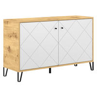 Kommode BILBAO Eiche Artisan Nachbildung weiß matt B/H/T: ca. 123,4x75,2x40 cm BILBAO - Eiche/weiß (123,40/75,20/40,00cm) - WIPMEB