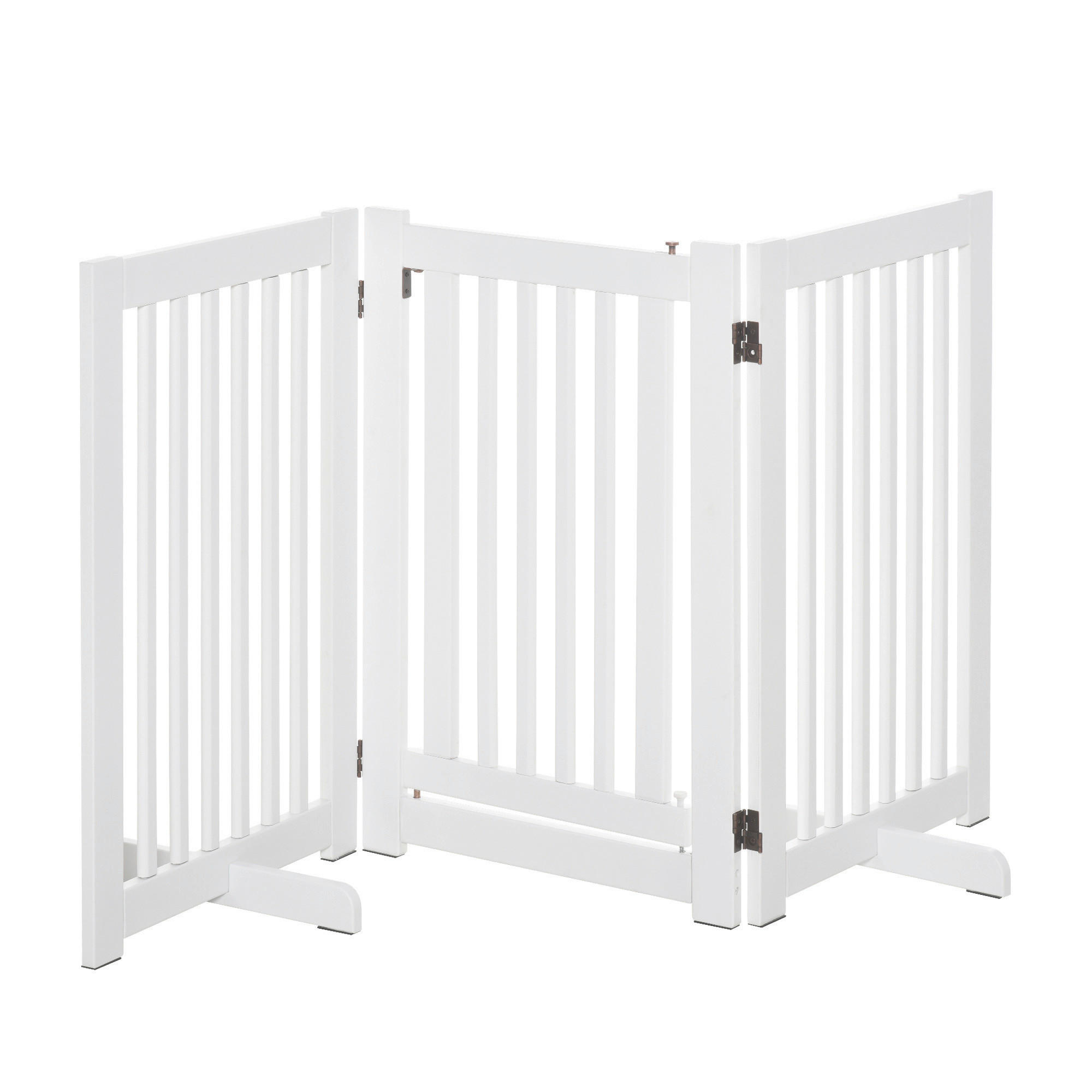 PawHut Absperrgitter weiß MDF H/L: ca. 76x1,5 cm Absperrgitter - weiß (1,50cm) - PawHut