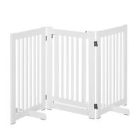 PawHut Absperrgitter weiß MDF H/L: ca. 76x1,5 cm Absperrgitter - weiß (1,50cm) - PawHut