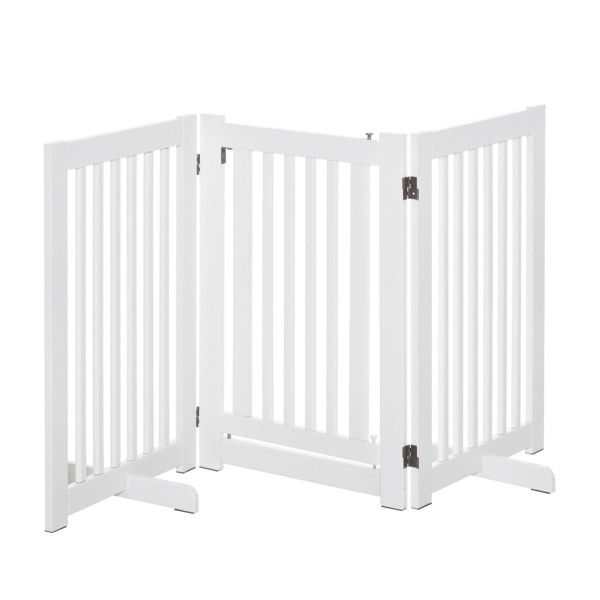PawHut Absperrgitter weiß MDF H/L: ca. 76x1,5 cm Absperrgitter - weiß (1,50cm) - PawHut