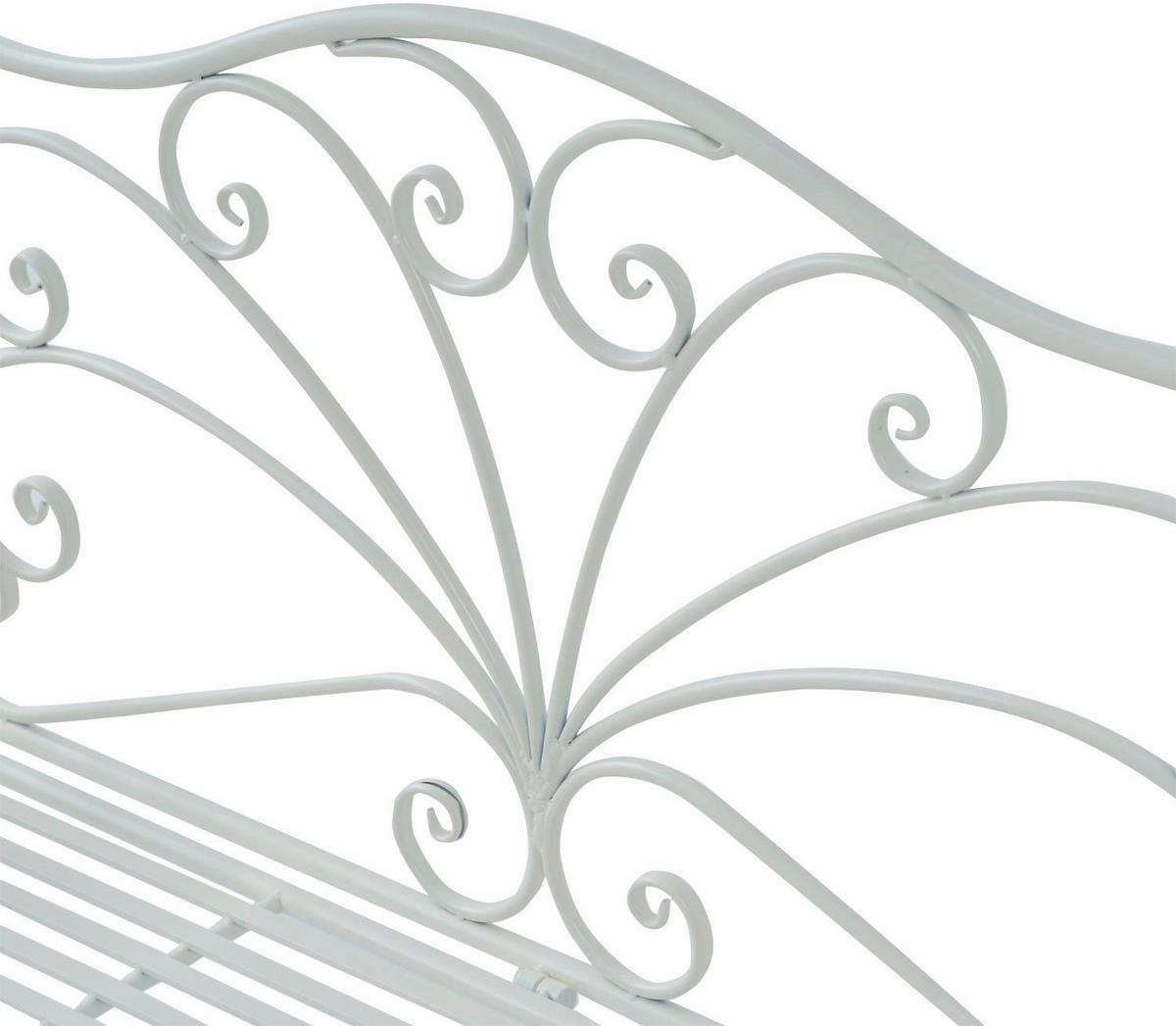 Outsunny Gartenbank weiß Metall B/H/T: ca. 114x94x50 cm Gartenbank_im_Vintage_Stil - weiß (114,00/94,00/50,00cm) - Outsunny