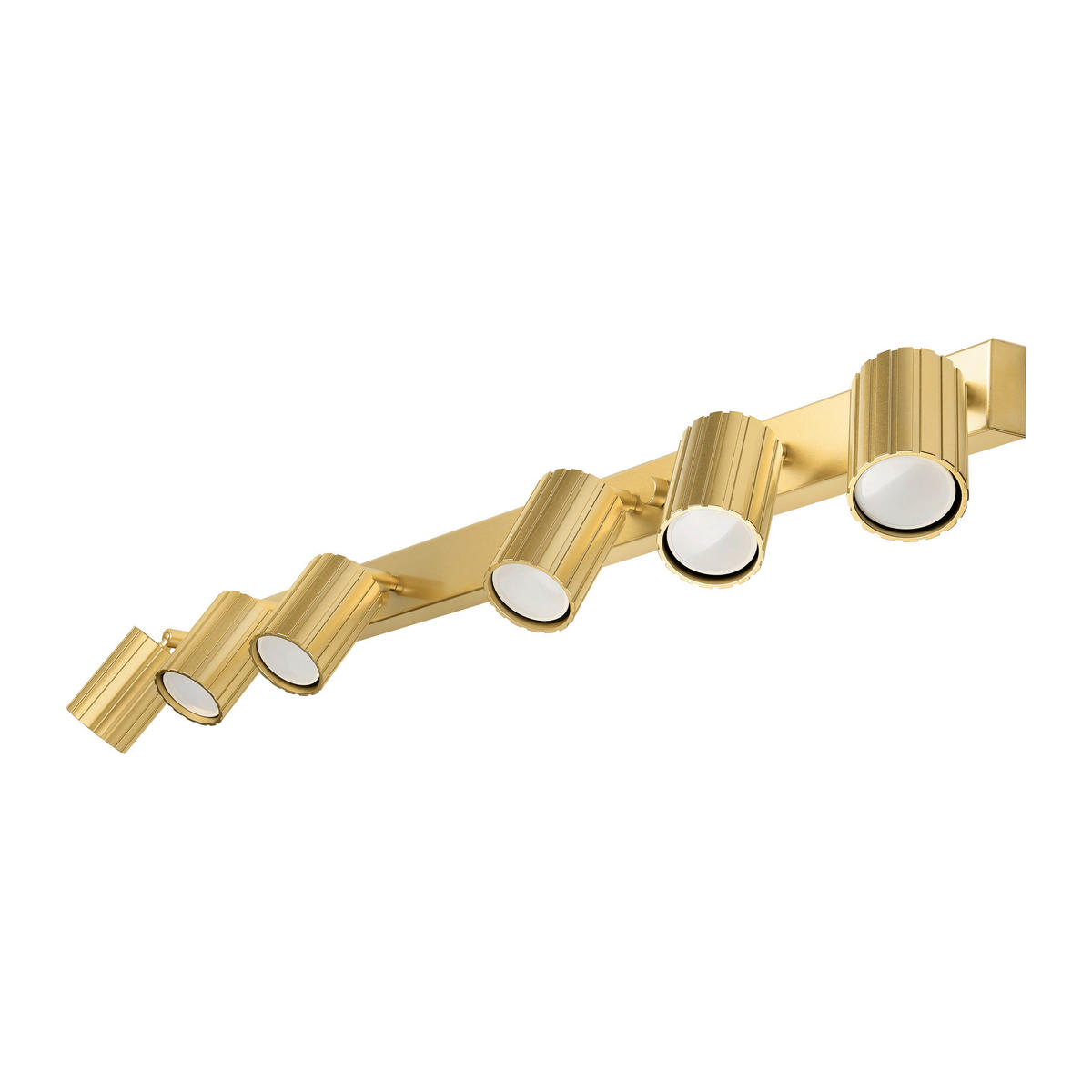 Lamkur Strahler gold Stahl B/H/L: ca. 6,5x16,5x117 cm 6 Brennstellen Prisma - gold (117,00/6,50/16,50cm) - Lamkur